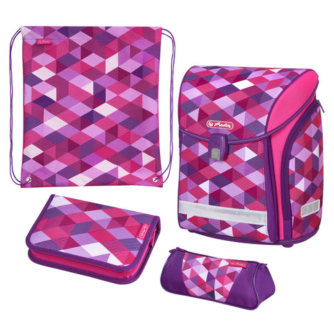 SCHOOLBAG MIDI PLUS PINK CUBES