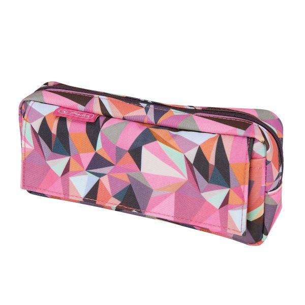 PENCIL POUCH 1 POCKET WILD ANIMALS PURPLE