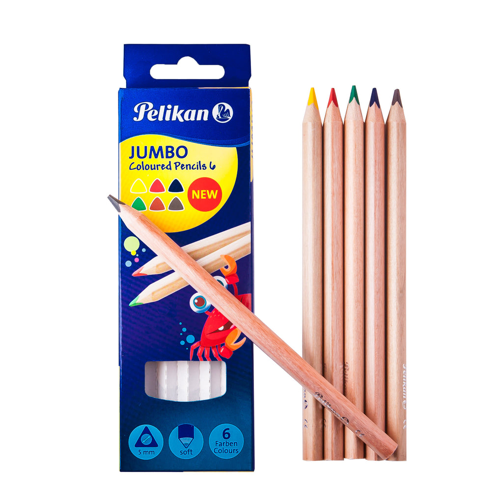 JUMBO COLOURED PENCILS 6