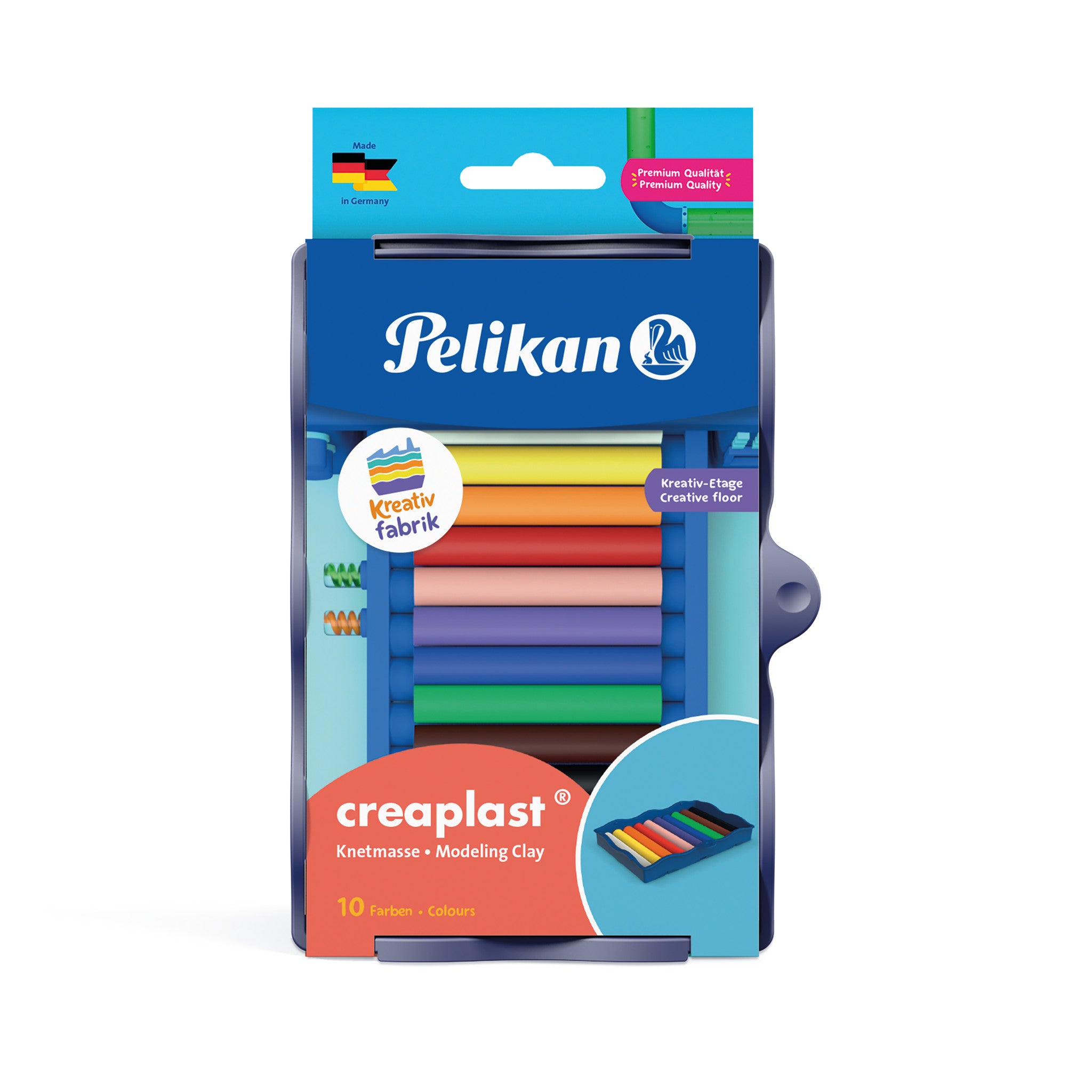 Pelikan Kreativfabrik Set Base Grande – 5 Pennelli Griffix E 5 Colori A Tempera Per Bambini