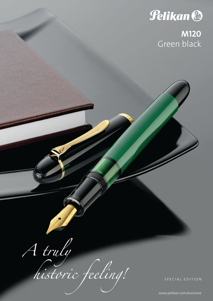 SE M120 GREEN-BLACK FOUNTAIN PEN B