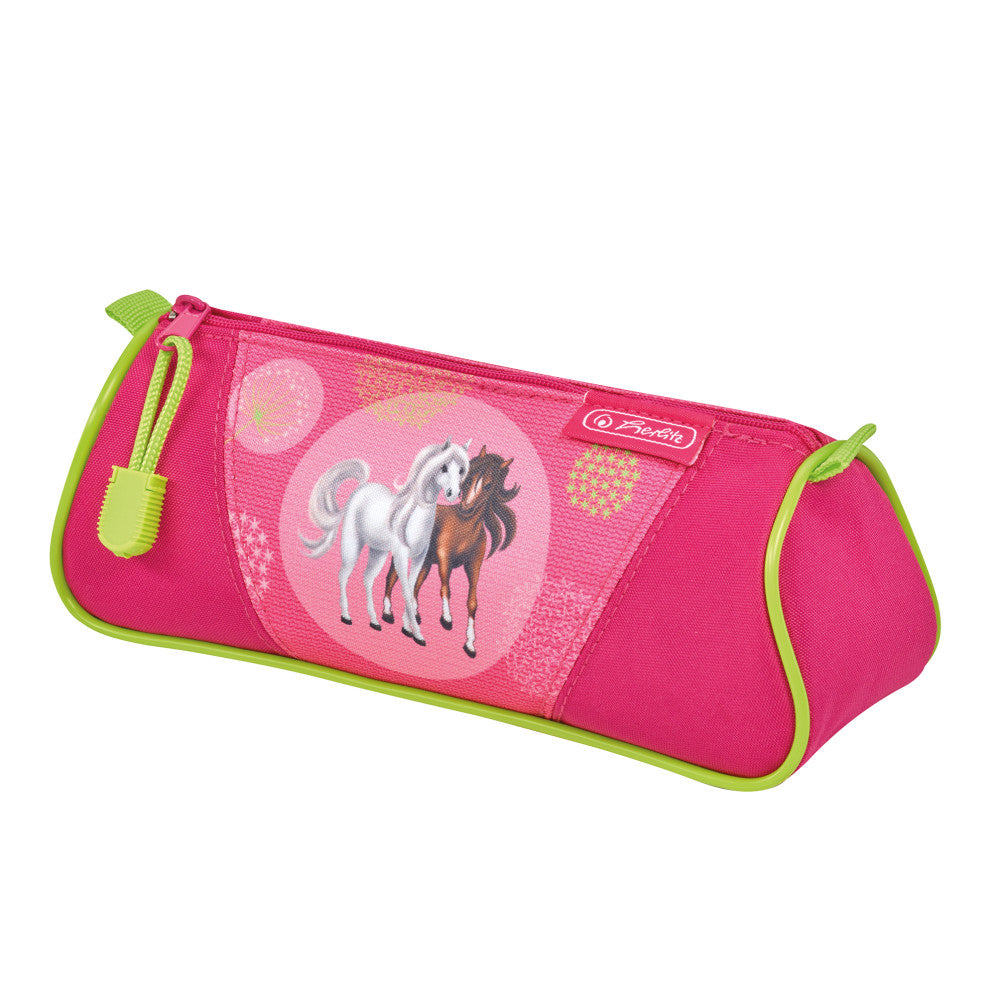 PENCIL POUCH TRIANGULAR SPRING HORSES