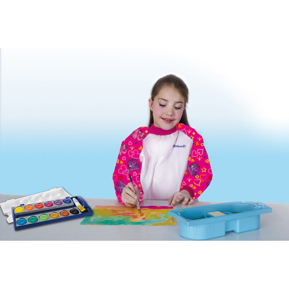 PAINT APRON GIRL RED