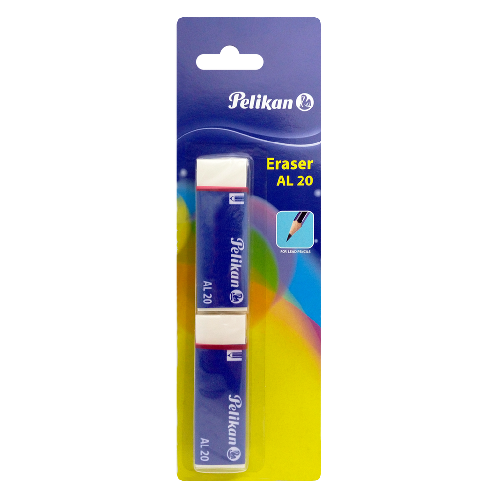 PLASTIC ERASER AL20 2PCS/BLISTER