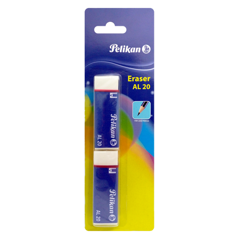 PLASTIC ERASER AL20 2PCS/BLISTER