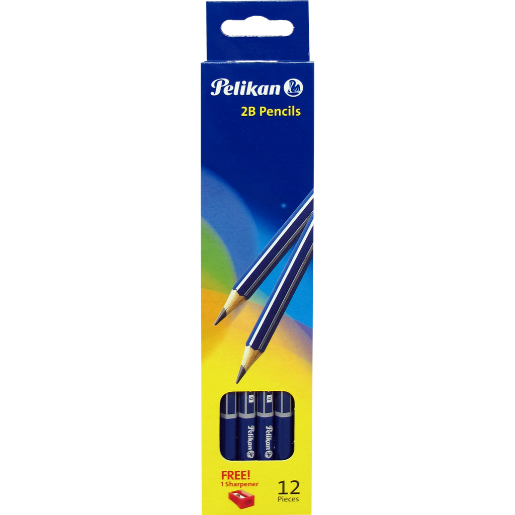 2B PENCIL 12 PCS + SHARPENER 1 PC