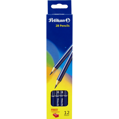 2B PENCIL 12 PCS + SHARPENER 1 PC