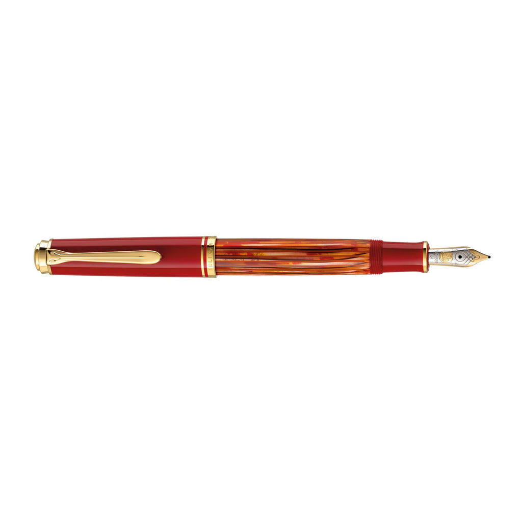 SE SOUVERÄN M600 TORTOISESHELL-RED FOUNTAIN PEN B