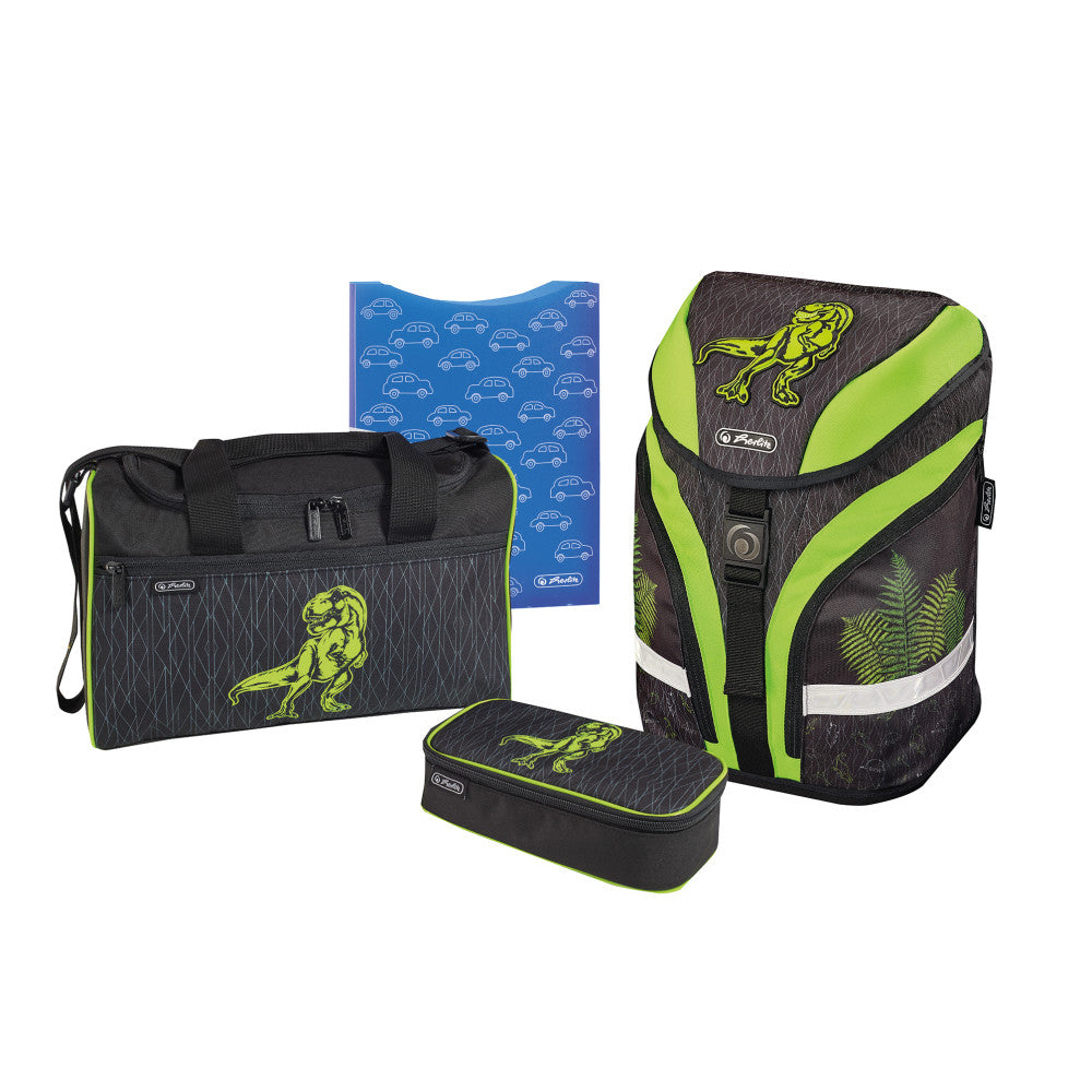SCHOOLBAG MOTION PLUS GREEN DINO