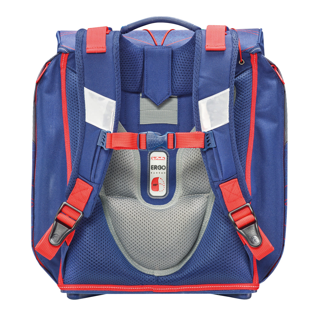 SCHOOLBAG FLEXI PLUS RED ROBO DRAGON