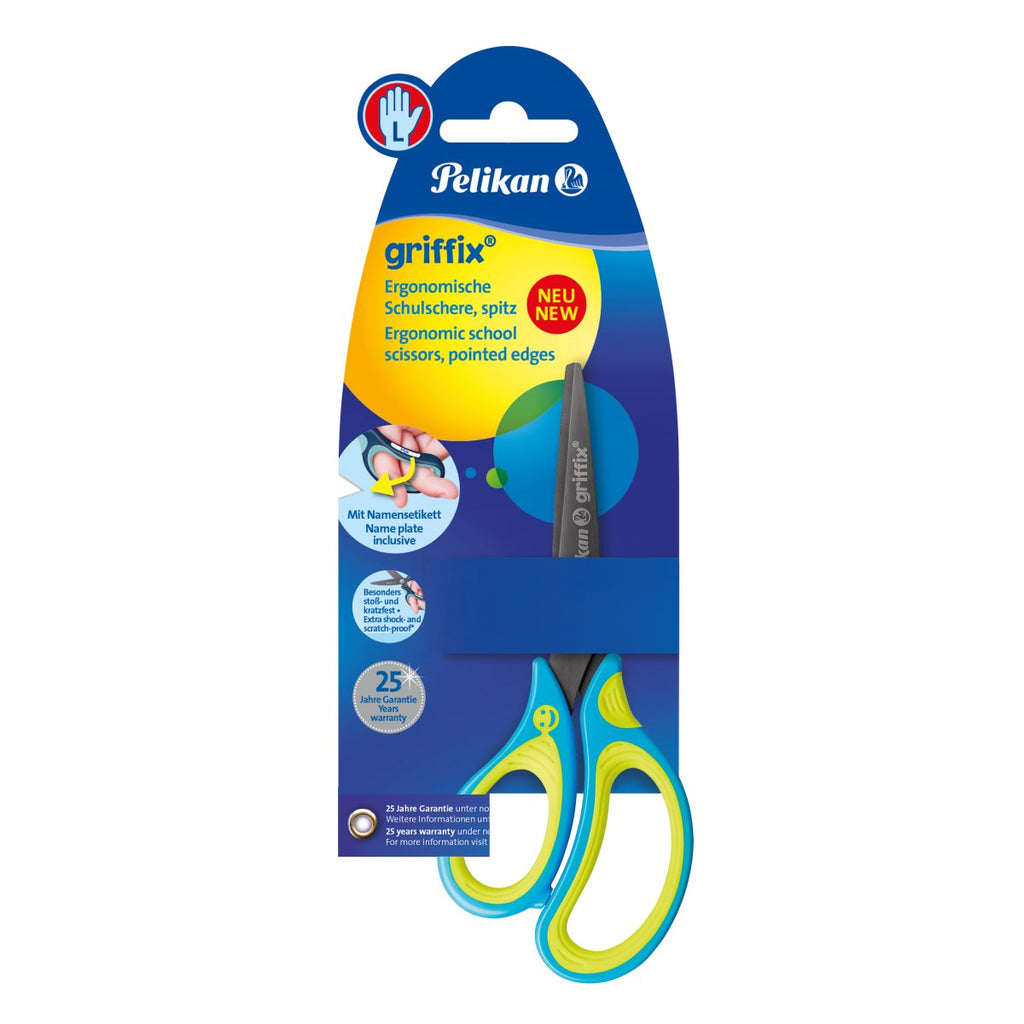 GRIFFIX® SCISSORS NEON FRESH BLUE LEFTHAND