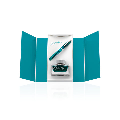 SE CLASSIC SET M205 APATITE FOUNTAIN PEN EF + EDELSTEIN® INK IN GIFT BOX