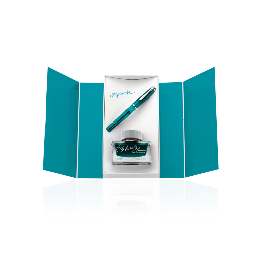 SE CLASSIC SET M205 APATITE FOUNTAIN PEN M + EDELSTEIN® INK IN GIFT BOX